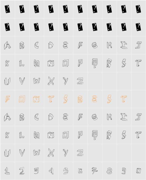 ExtraDimension Character Map