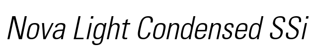 Nova Light Condensed SSi Font Image