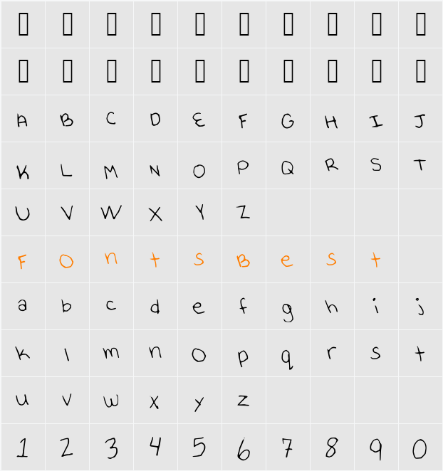 KelissaThin Character Map