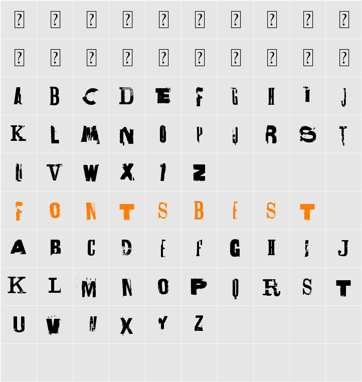 Lettrisme Character Map