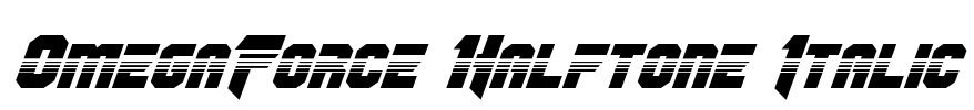 OmegaForce Halftone Italic Font Image