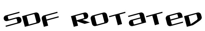 SDF Rotated Font Image
