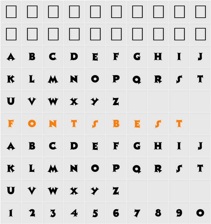 Upbeat Character Map
