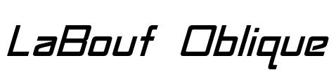 LaBouf Oblique Font Image