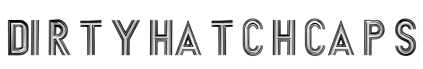 DirtyHatchCaps Font Image