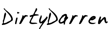 DirtyDarren Font Image