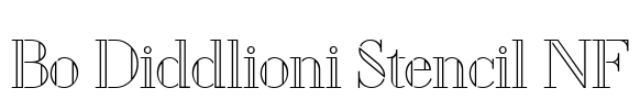 Bo Diddlioni Stencil NF Font Image
