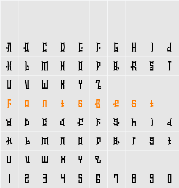 mucilage type Character Map