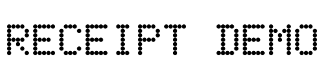 Receipt Demo Font Image