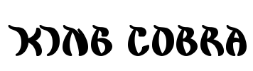 king cobra Font Image
