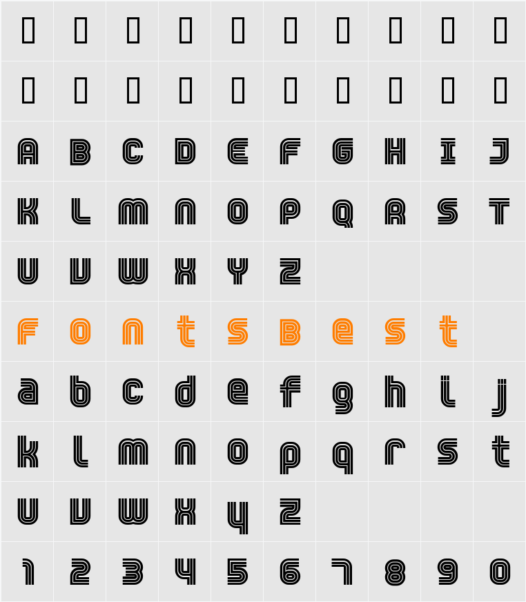 Trisect Character Map