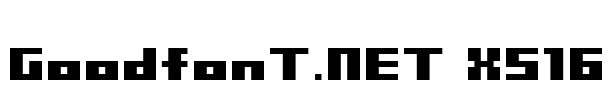 GoodfonT.NET XS16 Font Image