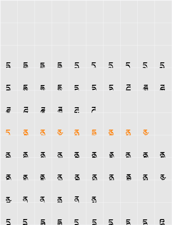 Dedris-d1 Character Map