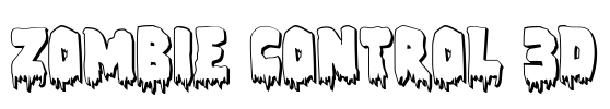 Zombie Control 3D Font Image