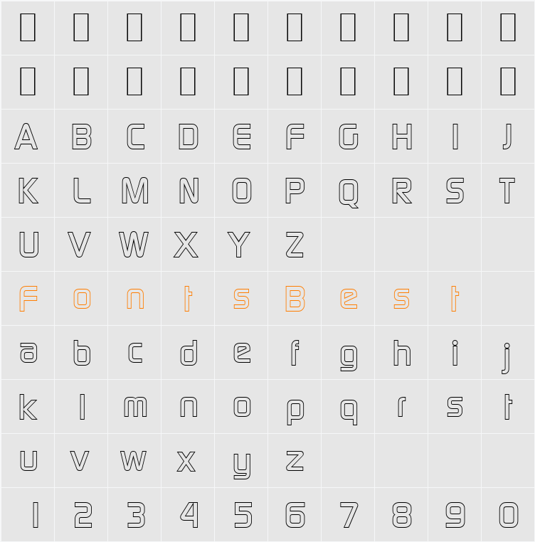 RandyBeckerOutline Character Map