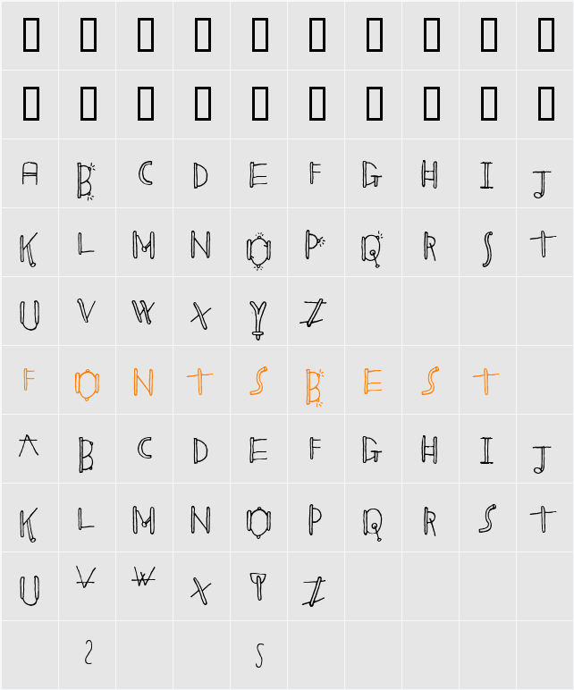 Blinkers Character Map