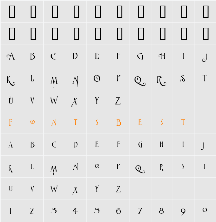 LHF Denise Character Map
