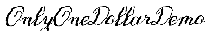 OnlyOneDollarDemo Font Image