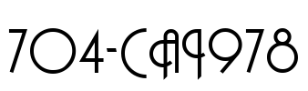 704-CAI978 Font Image