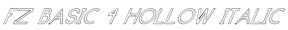 FZ BASIC 4 HOLLOW ITALIC Font Image
