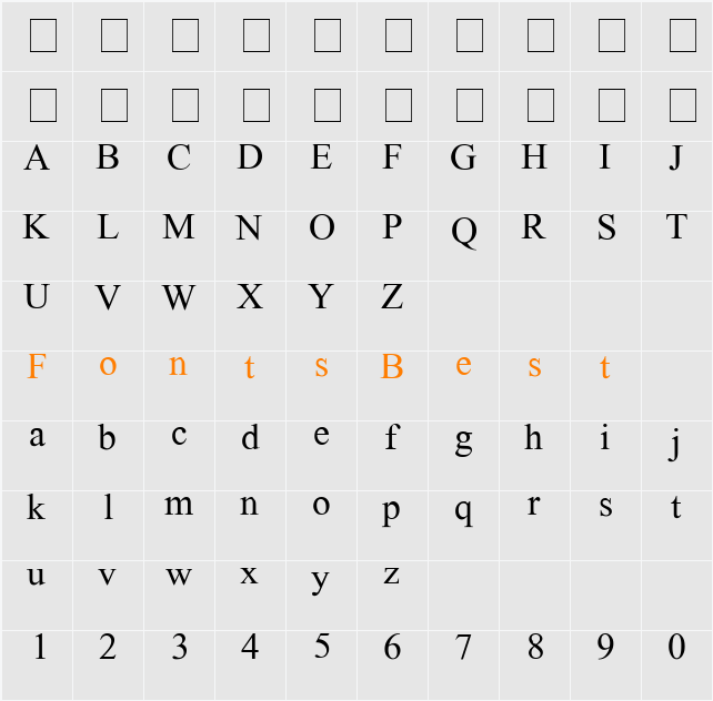 GedeaA Character Map