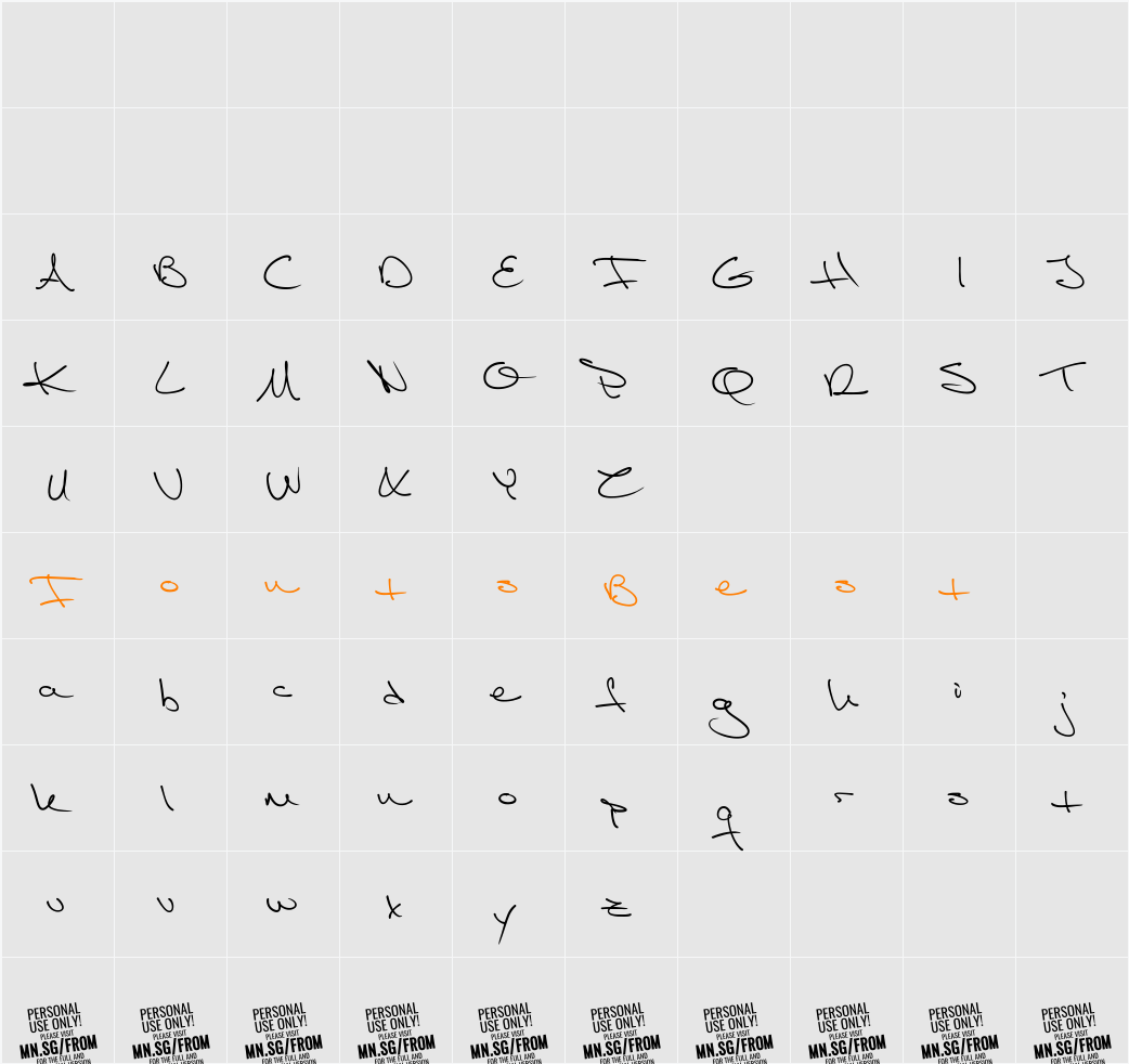 From Skyler PERSONAL USE ONLY Character Map