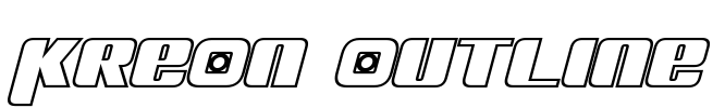 Kreon Outline Font Image