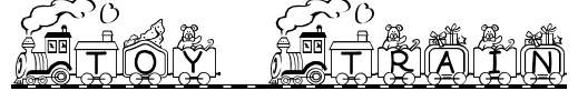 Toy Train Font Image