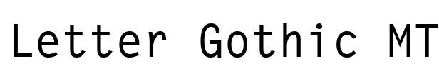 Letter Gothic MT Font Image