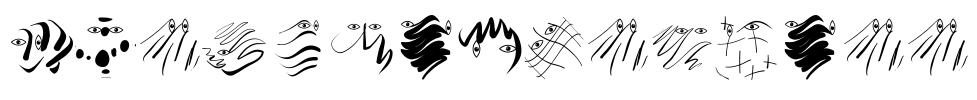 EyeNStrokeThree Font Image