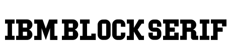IBM Block Serif Font Image
