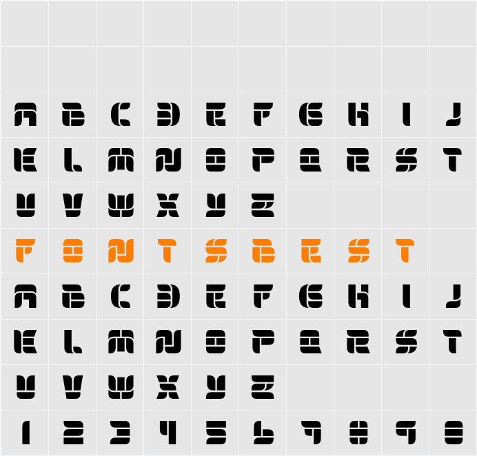 BLONESCHA  Character Map
