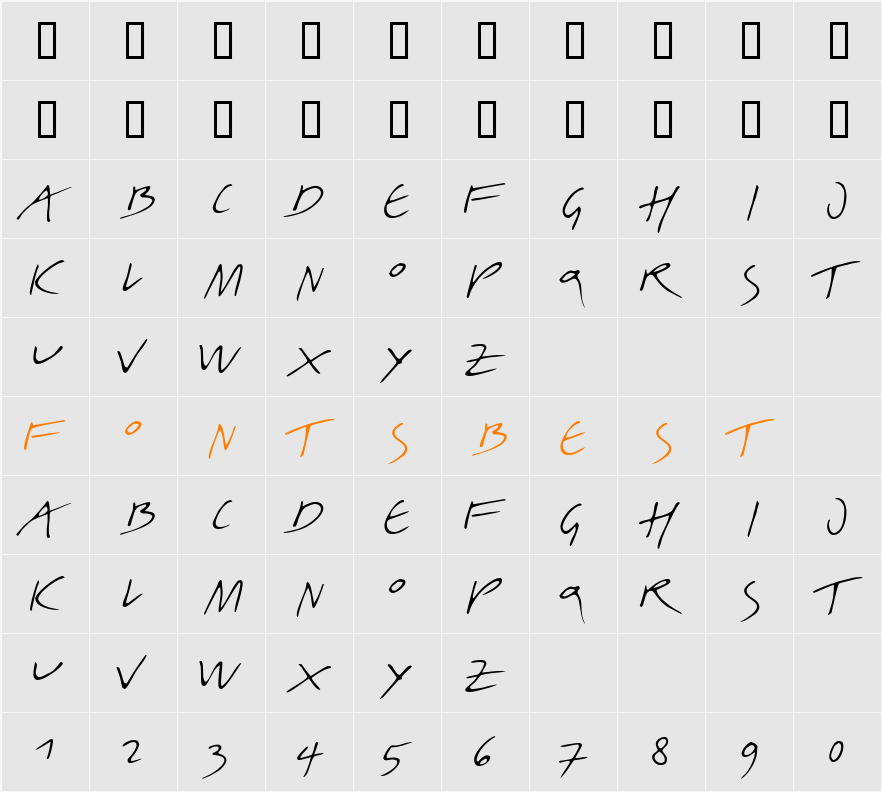 LTBelle Character Map