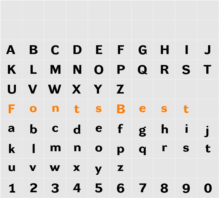 Dynamo RXE Character Map