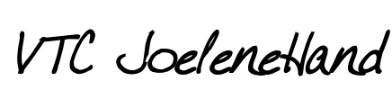 VTC JoeleneHand Font Image
