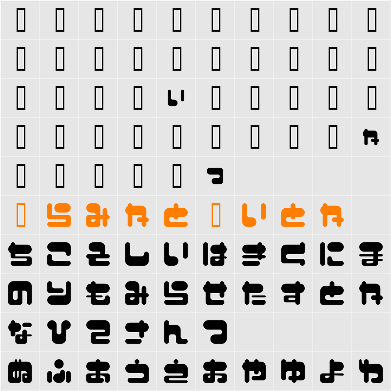 FuwafuwaFururuHS Character Map