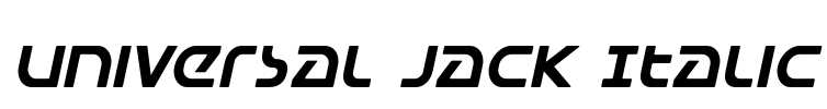 Universal Jack Italic Font Image