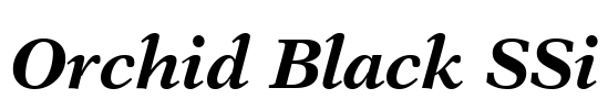 Orchid Black SSi Font Image