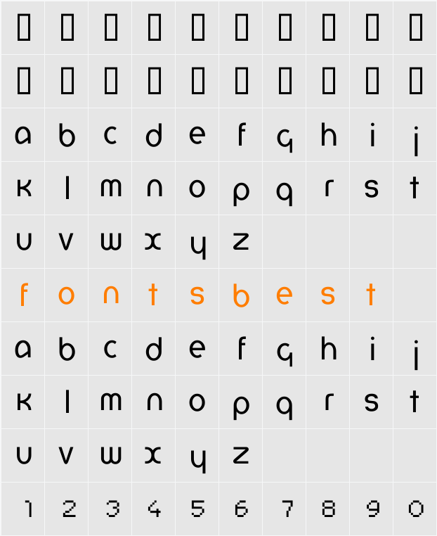 Lower Demo Character Map