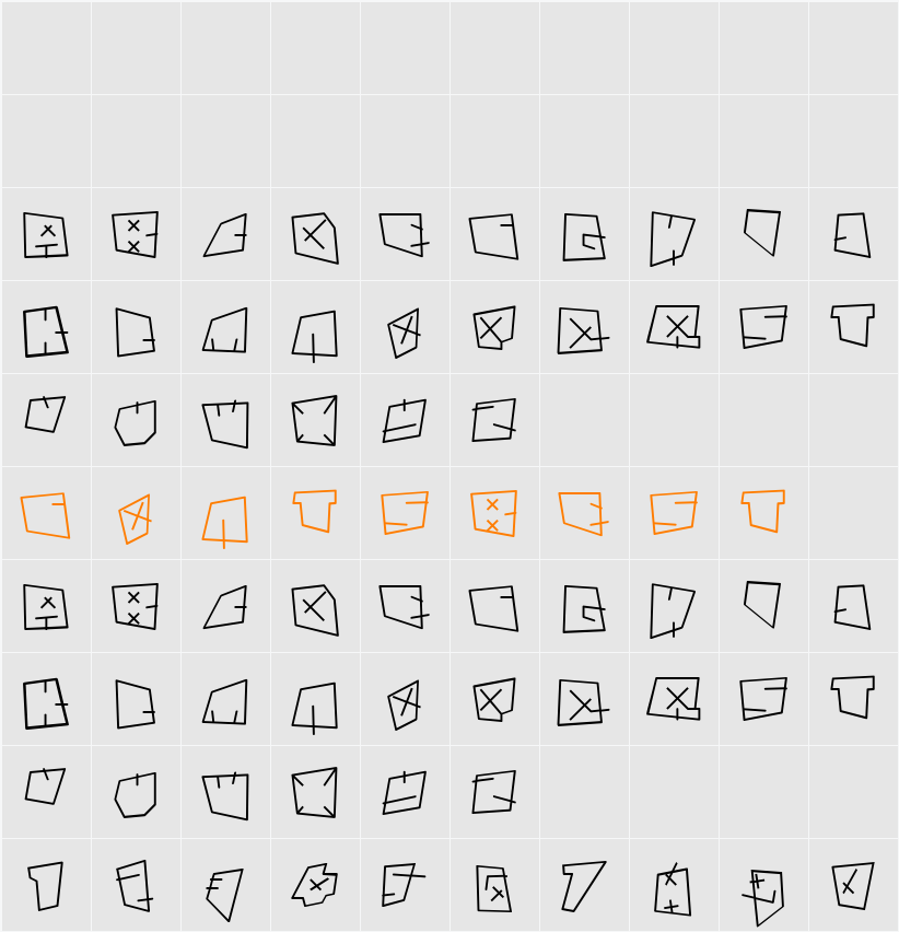 andregestauchtbold Character Map