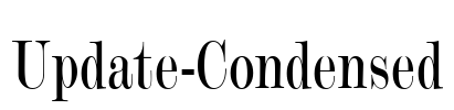 Update-Condensed Font Image
