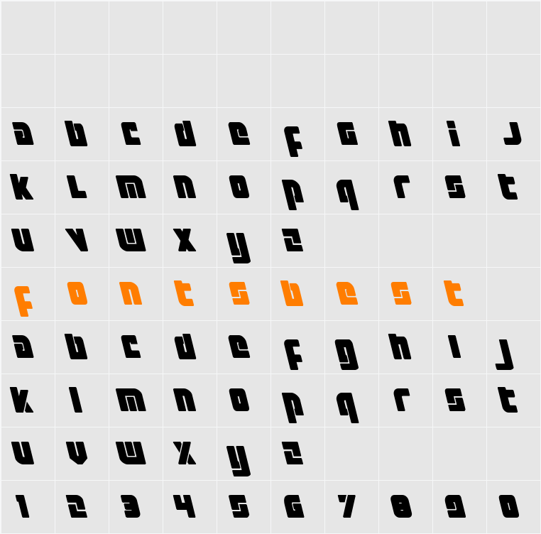 Exoplanet Leftalic Character Map