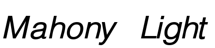 Mahony Light Font Image