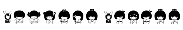 Kokeshi Kawaii Font Image