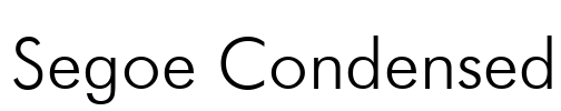 Segoe Condensed Font Image