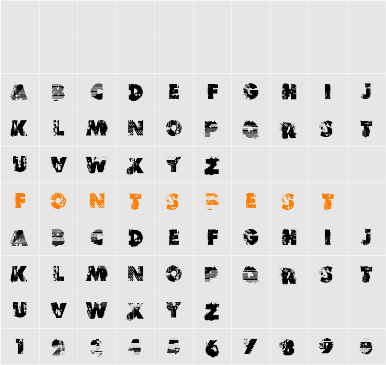 VTKS REVERSO Character Map