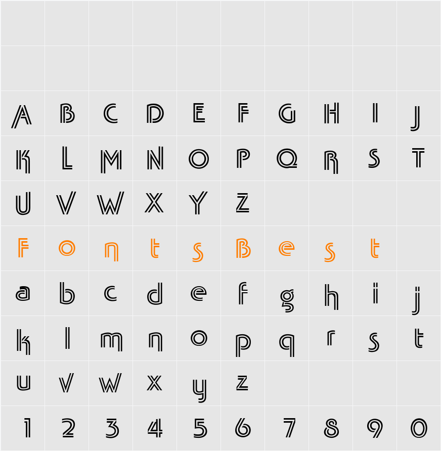 TabDeco Character Map