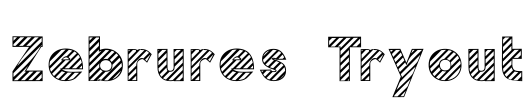 Zebrures Tryout Font Image
