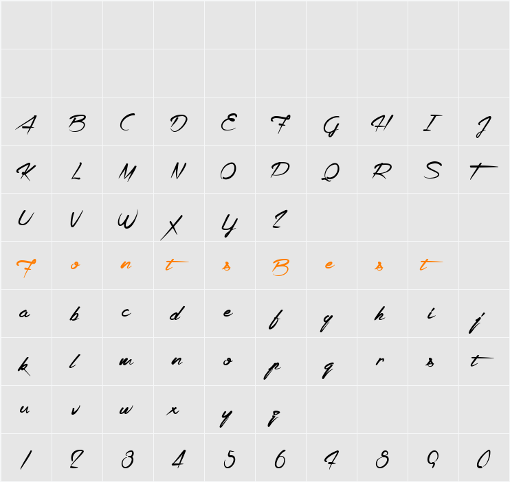 la Compagnie des Ombres Character Map