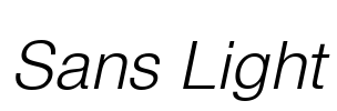 Sans Light Font Image